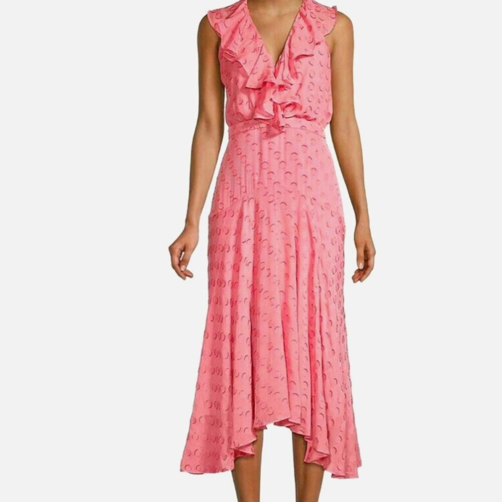 SALONI Rita Silk Blend Jacquard Midi Dress